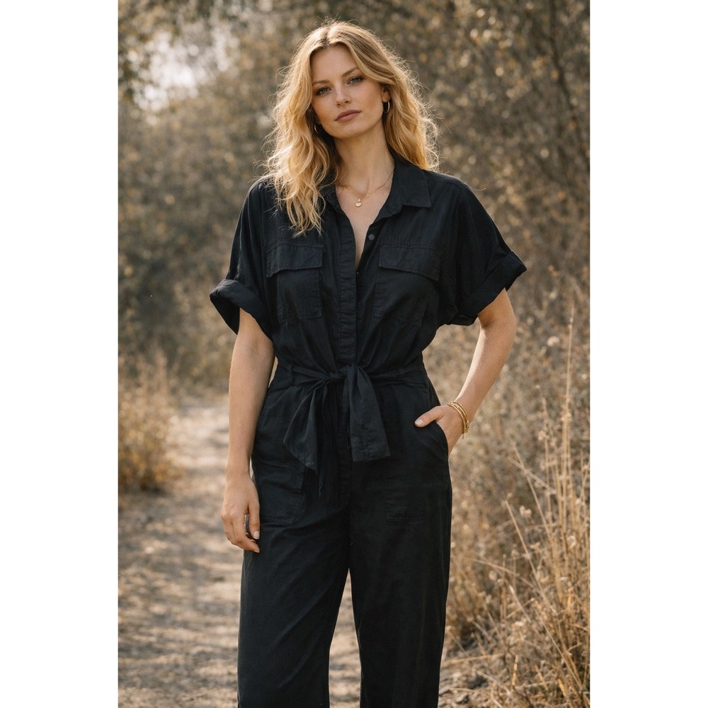 Unsubscribed Classic Black Utility Jumpsuit - Women's